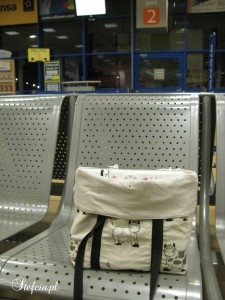 torba na maszyne mini na lotnisku
